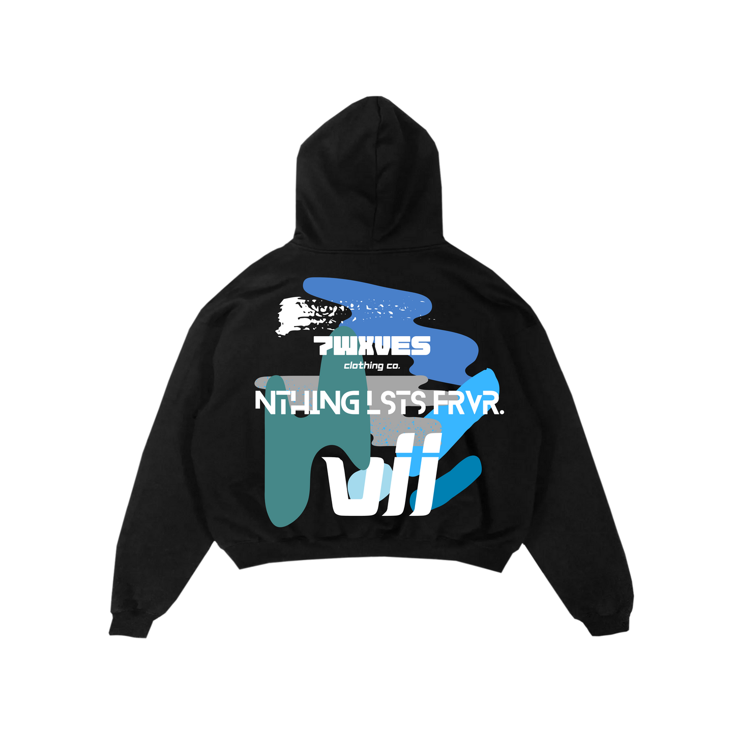 Abstract Relaxed Fit Hoodie