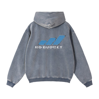 NO BUDGET™ VINTAGE ZIP THROUGH HOODIE