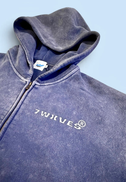 NO BUDGET™ VINTAGE ZIP THROUGH HOODIE