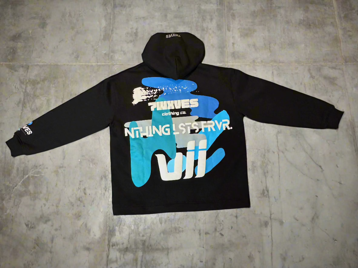 Abstract Relaxed Fit Hoodie