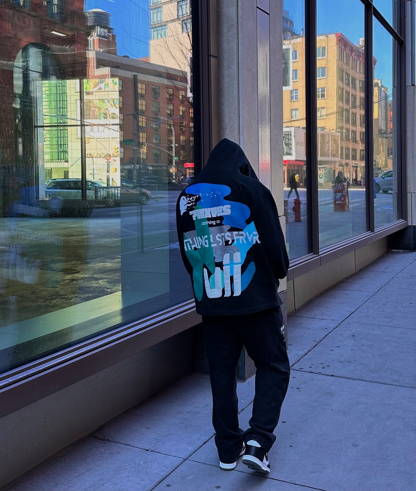 Abstract Relaxed Fit Hoodie